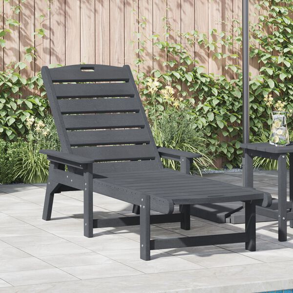 vidaXL Sun Lounger Light Grey 73.5 x 92 x 90cm HDPE