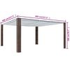 vidaXL Gazebo Brown and Cream Powder-coated steel and PE rattan