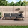 vidaXL Garden Lounge Set Anthracite Poly rattan Medium Modular