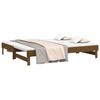 vidaXL Day Bed Honey Brown Solid Pine Wood Double Pull-Out Day Bed
