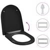 vidaXL Soft-close Toilet Seat with Quick-release Design Black