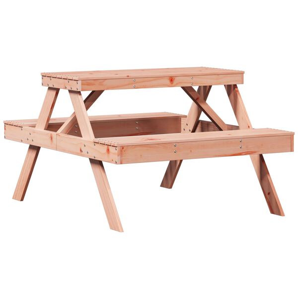 vidaXL Picnic Table Natural Wood Solid Douglas Fir Wood Medium Durable