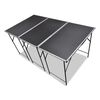 vidaXL Folding Table Set of 3 Black MDF and Iron Medium Foldable