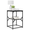 vidaXL Side Table Black Oak 16.14 x 15.75 x 23.62 in