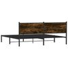 vidaXL Bed Frame Smoked oak Steel, engineered wood Full Bed Frame