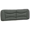 vidaXL Headboard Cushion Dark Grey 100% polyester Standard