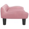 vidaXL Kids Sofa Pink Velvet (100% polyester), solid pine wood Mini