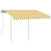 vidaXL Retractable Awning Yellow and White