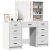 vidaXL Dressing Table 3 pcs White 40 x 41 x 135 cm Engineered wood