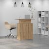 vidaXL Reception Desk Artisan Oak Engineered Wood 39.4 in Reception Desk