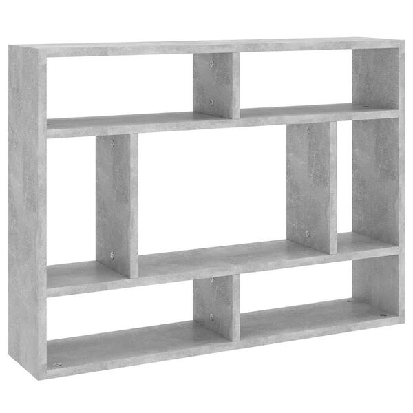 vidaXL Wall Shelf Concrete Gray 29.5"x6.3"x21.7" Engineered Wood