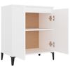 vidaXL Sideboard White Engineered wood, Metal Medium Cabinet