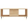 vidaXL Coffee Table Sonoma Oak Engineered Wood, Metal Medium