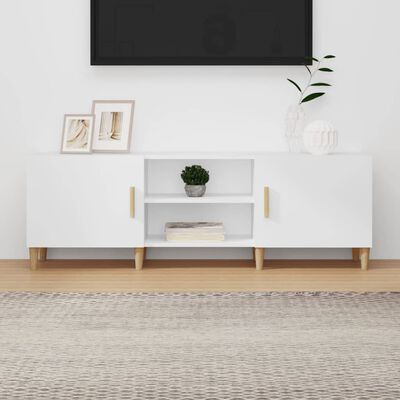 vidaXL TV Stand White 59.1"x11.8"x19.7" Engineered Wood