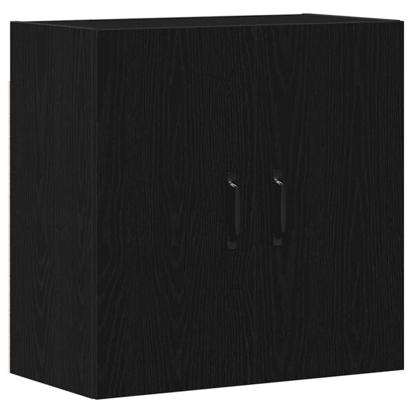 vidaXL Wall Cabinet Black Oak 23.6"x 12.2"x 23.6" Engineered Wood