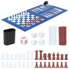 vidaXL 15-in-1 Multi Game Table 47.6x24.0x32.3" Black