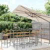 vidaXL Garden Bar Set Grey PE rattan Large Garden Bar Set Rectangular