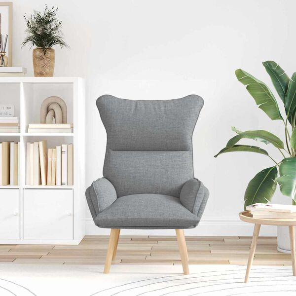 vidaXL Armchair Light Grey 27.17 x 29.13 x 36.61 in Fabric