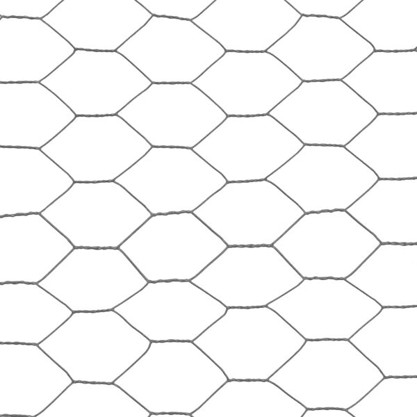 vidaXL Chicken Wire Fence Steel with PVC Coating 82.0x4.9' Grey