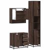 vidaXL Bathroom Furniture Set Brown Oak Engineered Wood, Metal, Glass