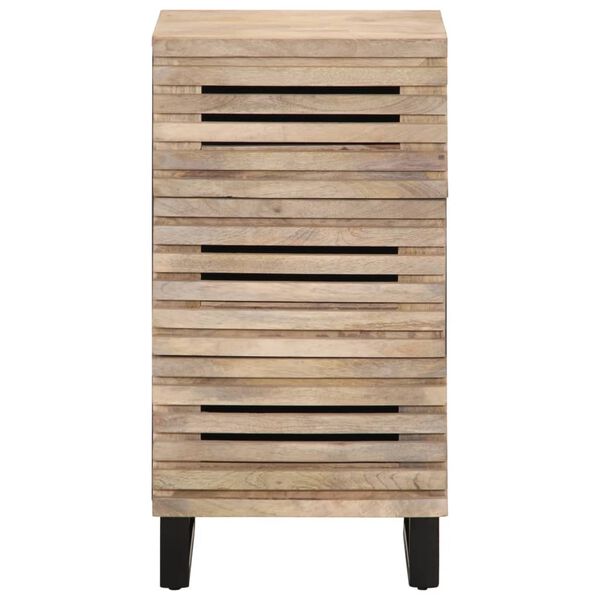 vidaXL Sideboard Bleached Wood Solid mango wood, Steel Medium Sideboard