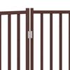 vidaXL Dog Gate Set of 2 Brown Oak Solid Fir Wood Medium Foldable