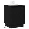 vidaXL Bedside Cabinet Black Oak 15.35 x 13.58 x 19.69 in