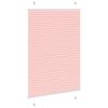 vidaXL Pleated Blind Pink 100% Polyester 37.4x59.1 Simple