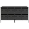 vidaXL Sideboard Black Cold-rolled Steel Sideboard Rectangular