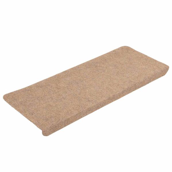 vidaXL Stair Mat Set of 30 Beige Needle felt fabric (95% PES, 5% PP)