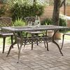 vidaXL Garden Table Bronze Cast Aluminum Large Garden Table