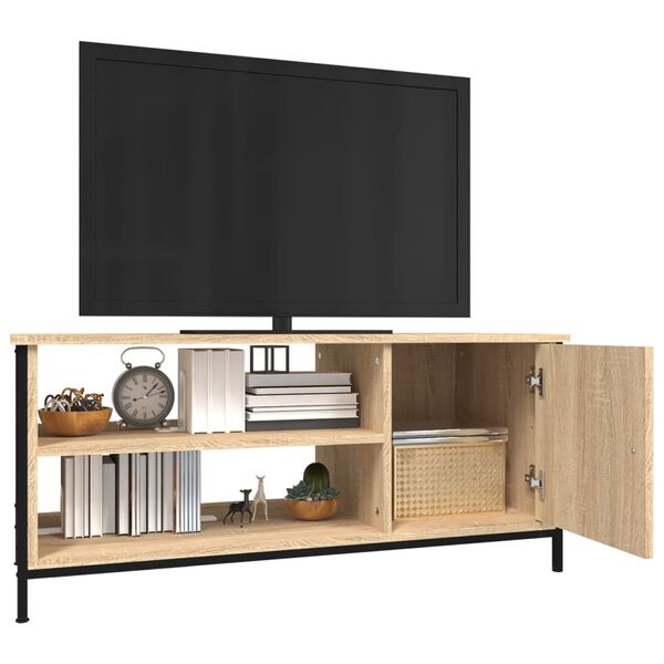 vidaXL TV Cabinet Sonoma oak Made from engineered wood and steel Medium