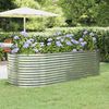 vidaXL Patio Raised Bed Galvanized Steel 249x100 x 26.8 " Silver