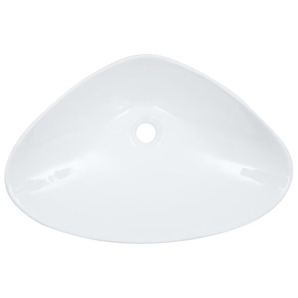 vidaXL Wash Basin 23.0x15.4x5.5" Ceramic White