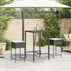 vidaXL Garden Bar Stool Black, Cream White