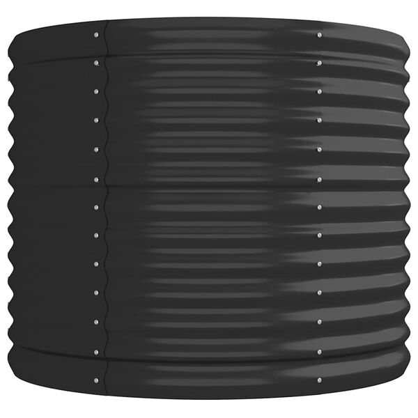 vidaXL Garden Raised Bed Anthracite Powder-coated steel Large Durable