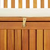 vidaXL Storage Bench Natural wood Solid acacia wood with a polyester cushion