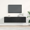 vidaXL TV Cabinet Black oak Engineered wood Medium TV Cabinet