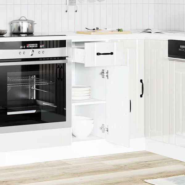 vidaXL Kitchen Base Cabinet High gloss white Engineered wood 32.1 in high