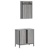 vidaXL Bathroom Furniture Set Gray Sonoma Engineered Wood Medium