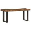 vidaXL Bench Brown and black Solid reclaimed wood, powder-coated steel