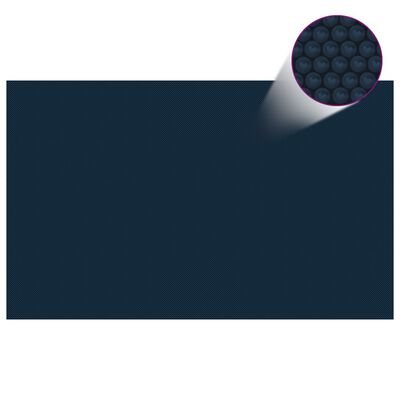vidaXL Floating PE Solar Pool Film 102.4"x63" Black and Blue