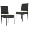 vidaXL Dining Set Black, Cream
