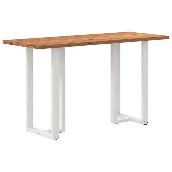 vidaXL Dining Table Light brown for tabletop, white for legs