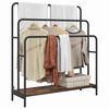 vidaXL Cloth Rack Smoked Oak 35.43 x 11.81 x 39.57 in Engineered wood