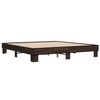 vidaXL Bed Frame Brown Oak Engineered wood, metal, plywood Double Modern