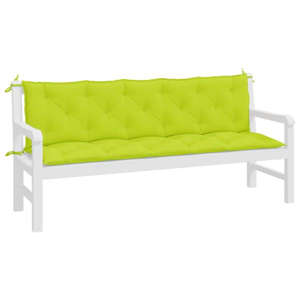 vidaXL Garden Bench Cushion Set of 2 Bright Green