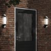 vidaXL Outdoor Wall Light Set of 2 Black Stainless steel, Polycarbonate