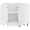 vidaXL Kitchen Corner Base Cabinet High gloss white Engineered wood Medium