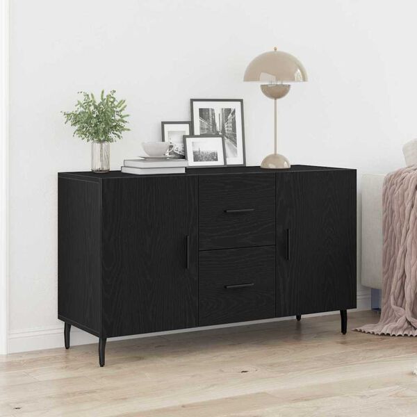 vidaXL Sideboard Black oak 100 x 36 x 60 cm Engineered wood